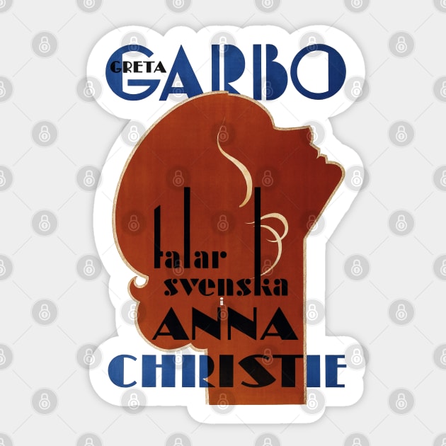 Greta Garbo in Anna Christie Movie Poster Sticker by MovieFunTime